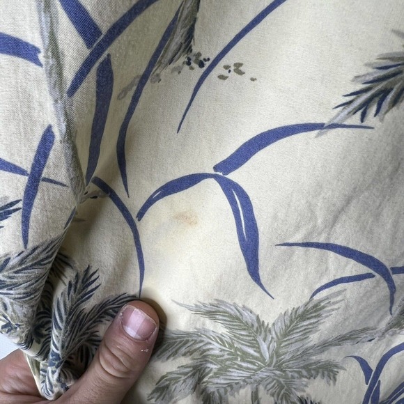 Vintage / Pierre Cardin / Hawaiian Shirt / Men’s XL / Palm Trees Yellow - Picture 4 of 4